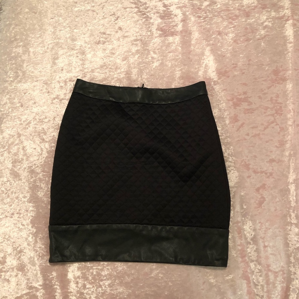 Black mini skirt
